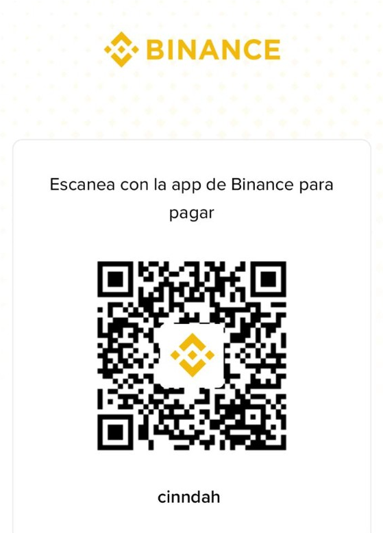 Código QR Binance Pay — usuario cinndah